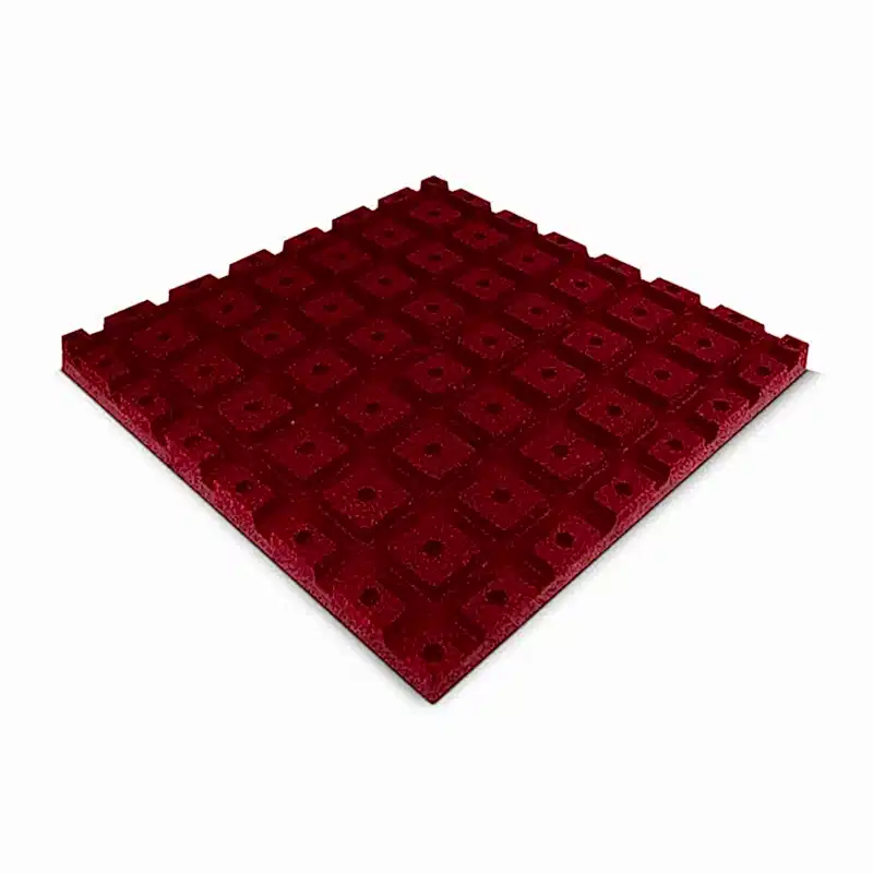 50x50 kaucuk zemin kaplama kirmizi kum modeli arka yuz capraz
